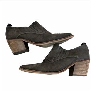 Suede Western Ankle Boots Size 9